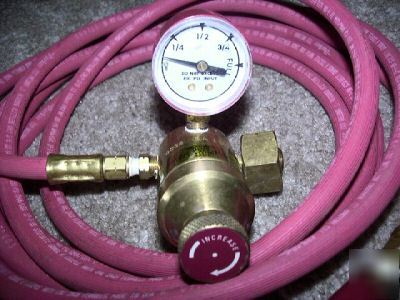 Goss acetylene torch 12 foot hose compressed gas reg