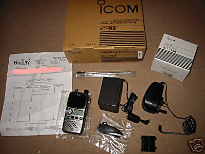 Icom ic-R3 professional a/v scanner receiver (complete)