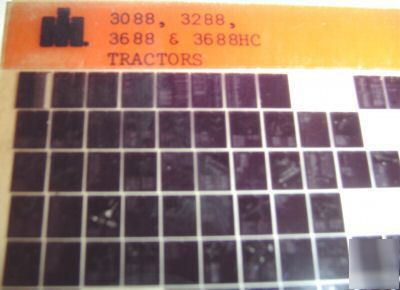 Ih 3088 to 3688HC tractor parts catalog book microfiche