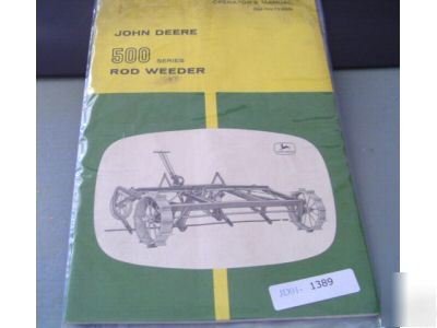 John deere 500 series rod weeder operators manual