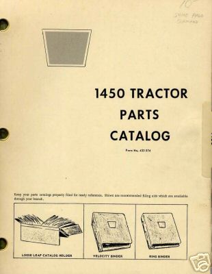 Oliver 1450 tractor illustrated parts manual