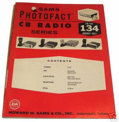 Sams photofact cb-134 august 1977 cb radio series