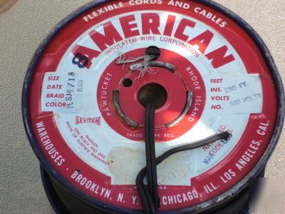 Spool american insulated wir 250 ft 300 volts black