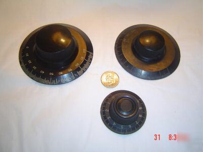 Vintage original genuine assorted radio tuning dials