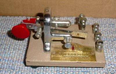 Vintage vibroplex morsecode telegraph key, keyer