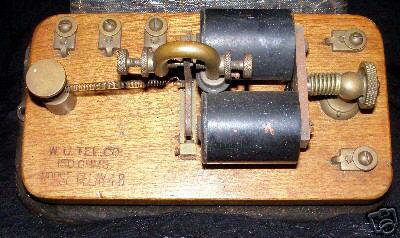 Western un. tel.co. morse relay sounder, 150 ohms,1800S