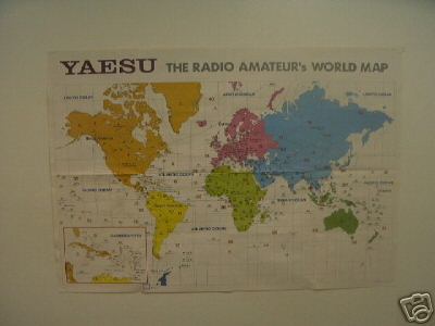 Yaesu radio amateur's world map