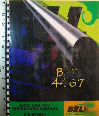 Bell operator's manual B25C 6X6 adt