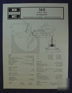 Bucyrus-erie 160-3 dynahoe backhoe/loader brochure 1977