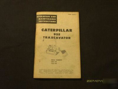 Cat caterpillar 955 traxcavator operation maint manual