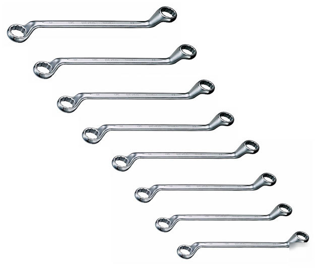 Deep offset box wrench set made in germany