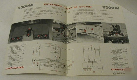 Manitowoc 1965 wide track 2300W crawler sales brochure