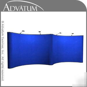 Wblue ~ 20' pop up display booth, trade show exhibit