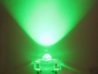 100 x r/head green flux led lamp product 11,000MCD f/r