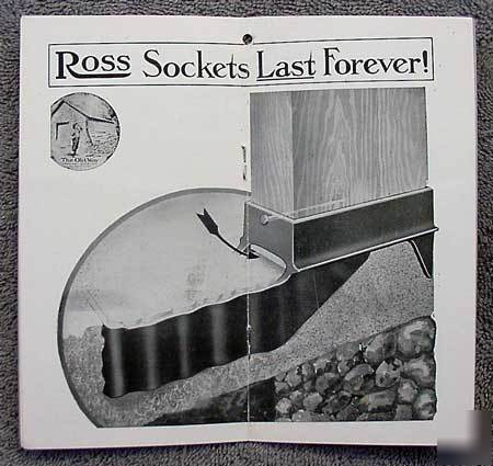 1910S ross cement socket catalog farm foundation build