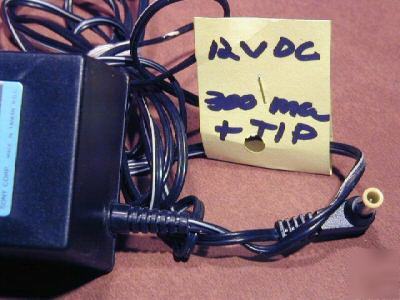 Ac adapter power supply 12 volts dc 300MA pos tip