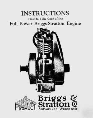 Briggs & straton full power instruction manual