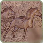 Concrete stamp, wild mustang horse border art