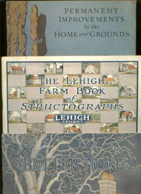Lehigh cement 3 construction booklets 1920â€™s bradford
