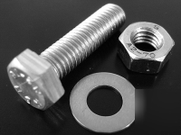 Stainless hex head set bolts, nuts & washers 200 pack