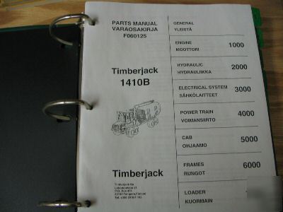 Timberjack 1410B forwarder parts catalog manual