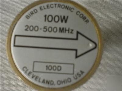 Bird wattmeter slug element 100W 200-500MHZ 100D