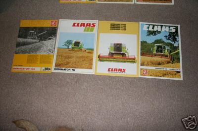 Claas combine brochures 1980S (not tractors), 4 in all