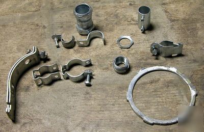 Electrical conduit fittings assorted steel brackets