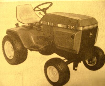 John deere 312 & 314 lawn garden tractor parts catalog