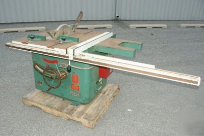 Moak industrial table saw with t square fence