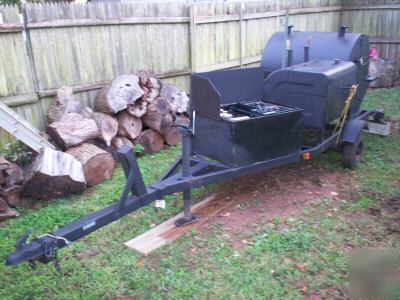 Homemade bbq, grill trailer w/ jenn-aire gas stove