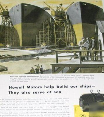 Howell electric motors ww ii ships-tanks -3 1943 ads
