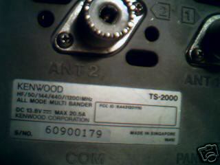 Kenwood ts-2000 hf-vhf-uhf