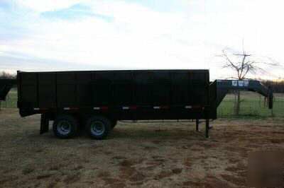 New 20 ft dump trailer gooseneck tandem duals brand 