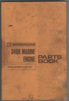 Parts book cat 3408 marine engine 1977 SER99U1 up