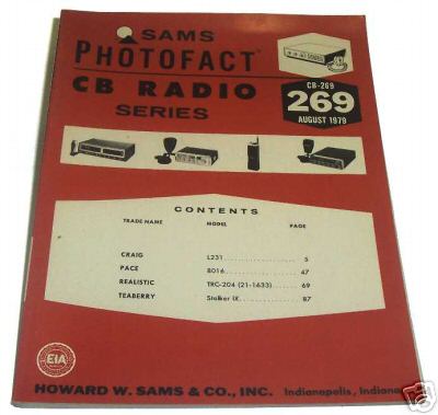 Sams photofact cb-269 august 1979 cb radio series