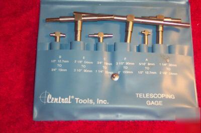 Telescoping gauges 6 piece precision measurement gauges