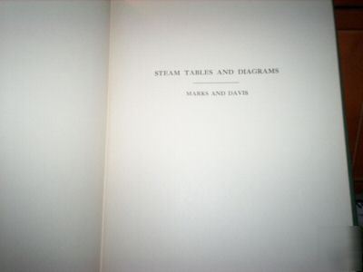 Vintage copyright 1927 book of steam tables & diagrams