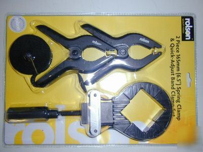 2 peice spring clamp and adjustable band clamp set