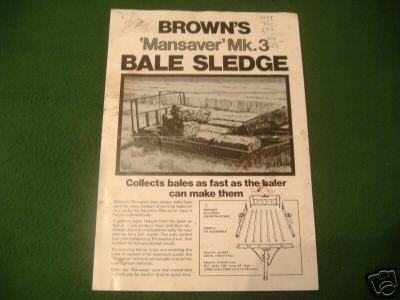 Browns mansaver mk.3 bale sledge brochure