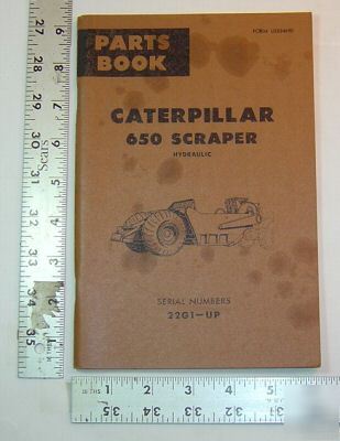 Caterpillar parts book -650 scraper