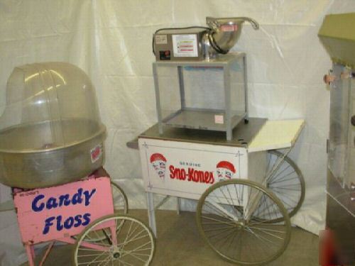 Cotton candy, sno kone , popcorn, concession machines
