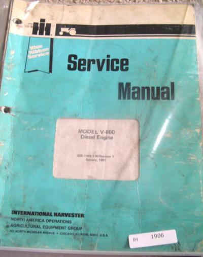 Ih international v-800 diesel engine service manual