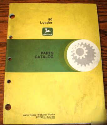 John deere 1050 tractor 80 loader parts catalog jd book