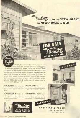 Marsh wall products dover oh marlite panels ad 1948