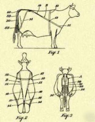 Sanitary bag for animals (cows) patent art PRINT_N012