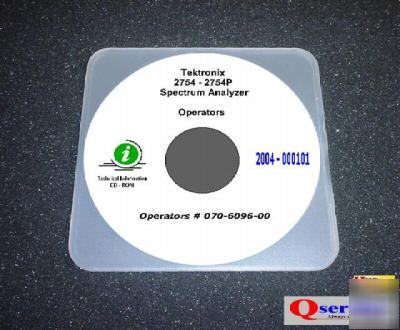 Tektronix tek 2754 / 2754P operators manual cd 
