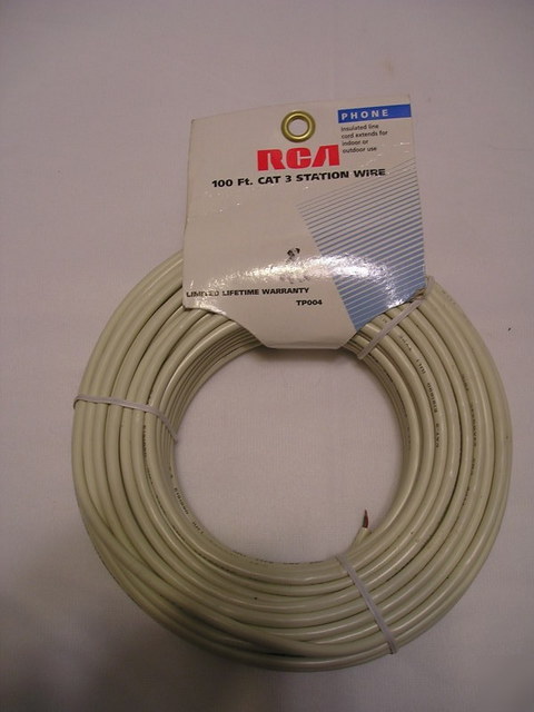 Telephone station wire â€“ 100 ft cat 3
