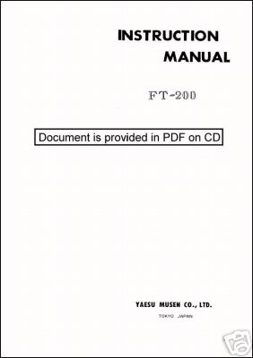 Yaesu ft-200 FT200 ft-250 FT250 instruction manual