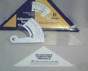  professional acrylic triangle trig-scale protractor